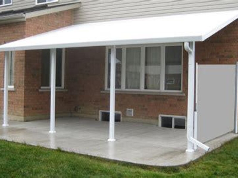 Aristocrat horizontal window solar shades over a porch — view 4